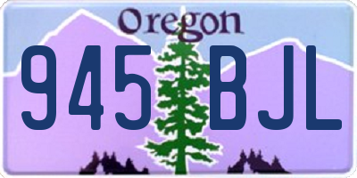 OR license plate 945BJL