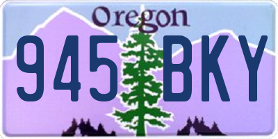 OR license plate 945BKY
