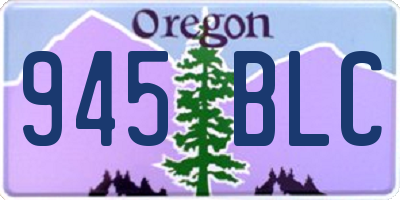 OR license plate 945BLC