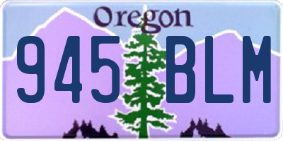 OR license plate 945BLM