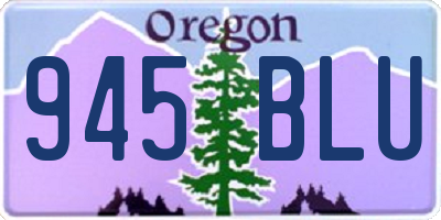 OR license plate 945BLU