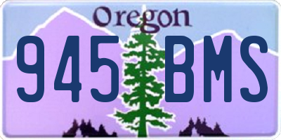 OR license plate 945BMS