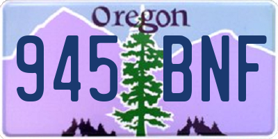 OR license plate 945BNF