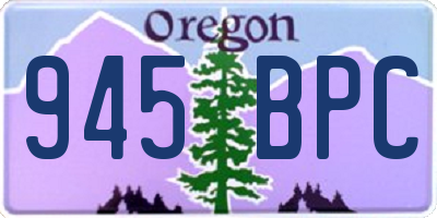 OR license plate 945BPC