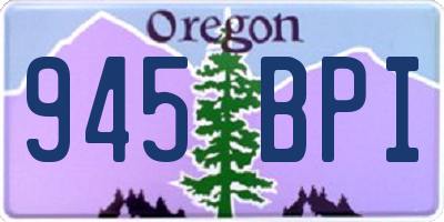 OR license plate 945BPI