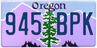 OR license plate 945BPK