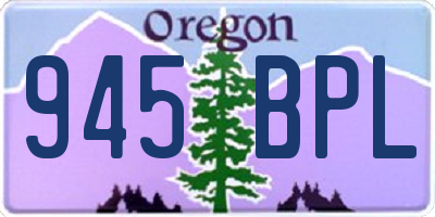 OR license plate 945BPL