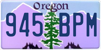 OR license plate 945BPM