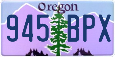 OR license plate 945BPX