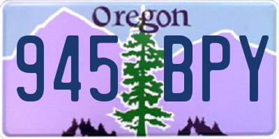 OR license plate 945BPY