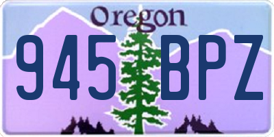 OR license plate 945BPZ