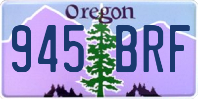 OR license plate 945BRF