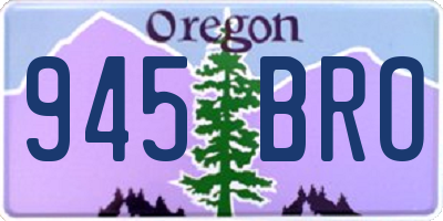 OR license plate 945BRO