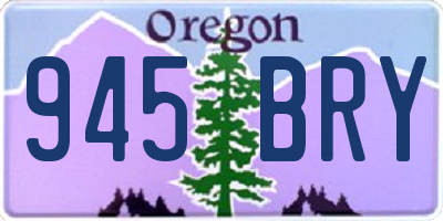OR license plate 945BRY