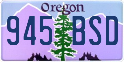 OR license plate 945BSD
