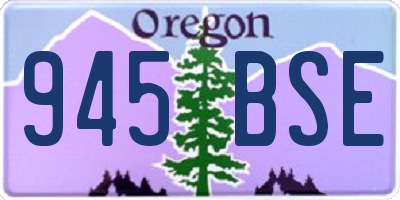 OR license plate 945BSE
