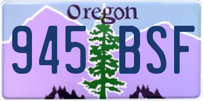 OR license plate 945BSF