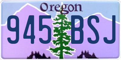 OR license plate 945BSJ