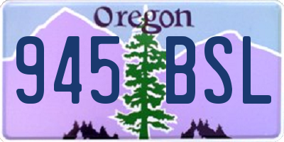 OR license plate 945BSL