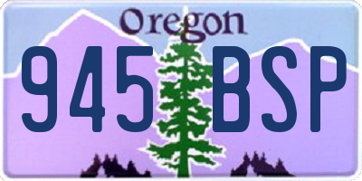 OR license plate 945BSP
