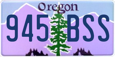 OR license plate 945BSS