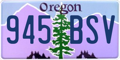 OR license plate 945BSV