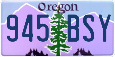 OR license plate 945BSY