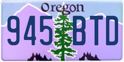 OR license plate 945BTD