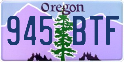 OR license plate 945BTF
