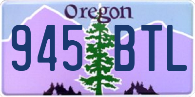 OR license plate 945BTL