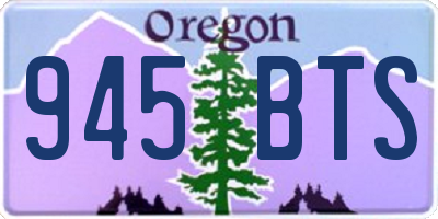 OR license plate 945BTS