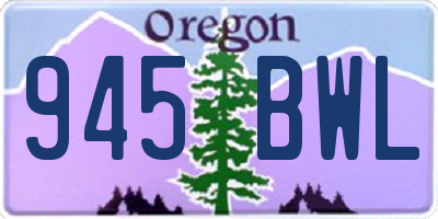 OR license plate 945BWL