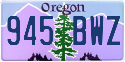 OR license plate 945BWZ