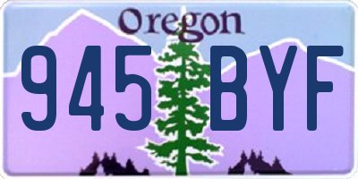 OR license plate 945BYF