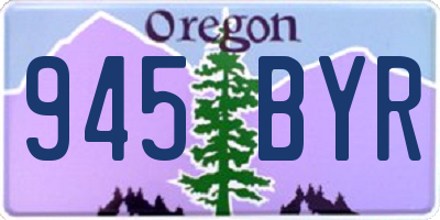 OR license plate 945BYR
