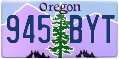 OR license plate 945BYT