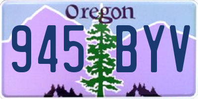 OR license plate 945BYV