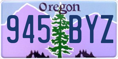 OR license plate 945BYZ