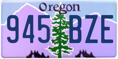 OR license plate 945BZE