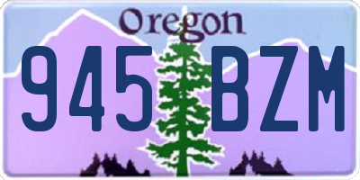 OR license plate 945BZM
