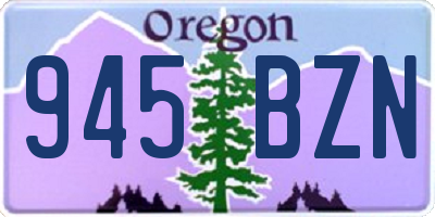 OR license plate 945BZN