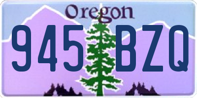OR license plate 945BZQ