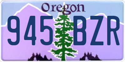 OR license plate 945BZR