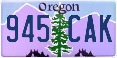 OR license plate 945CAK