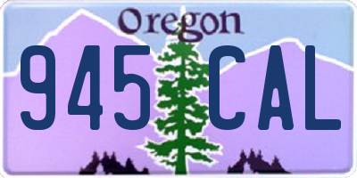 OR license plate 945CAL