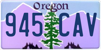 OR license plate 945CAV