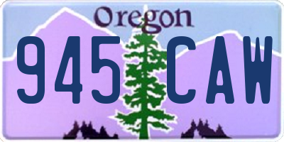 OR license plate 945CAW