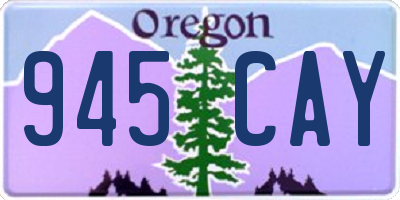 OR license plate 945CAY