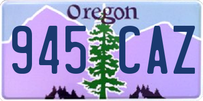 OR license plate 945CAZ
