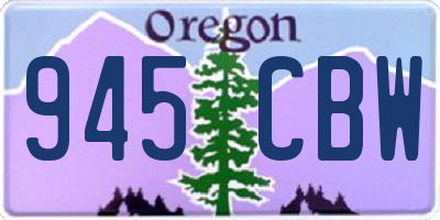 OR license plate 945CBW